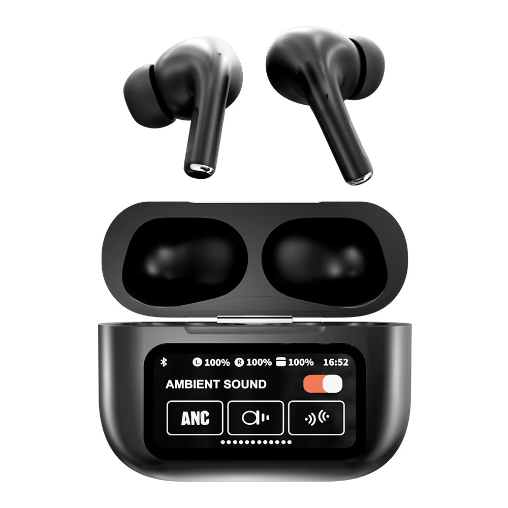 A9 Pro touch screen Tws in ear stereo hifi sound true wireless headphones type-c earphones led display touchscreen tws