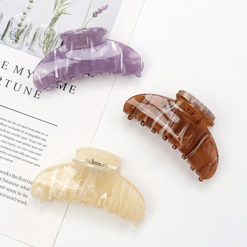 DOWELL new arrival Wholesale Korean Elegant  Hair Claws  Acetate Hair Claw Clip