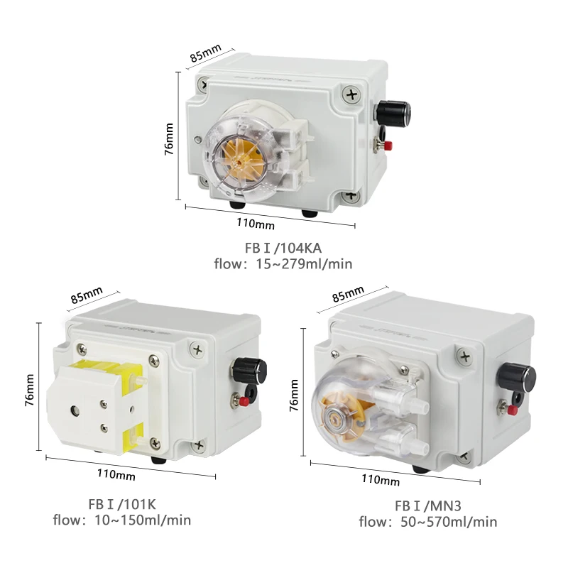 JIHPUMP Manufacturer 24V  Stepper Liquid Filling Machine Peristaltic Pumps for Chemicals Detergent Food Dispensing