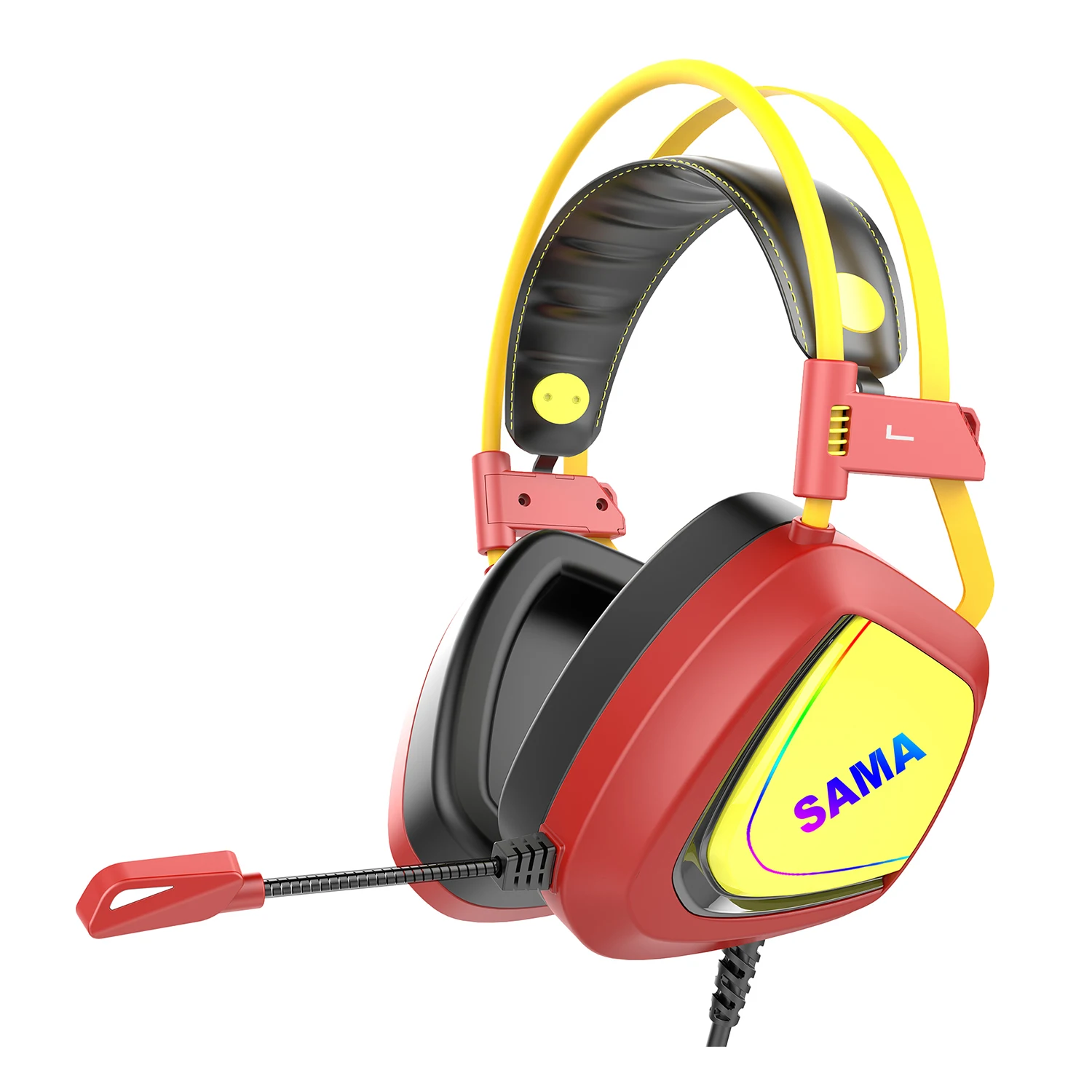 SAMA Best Seller RGB Gaming Headset Custom Wire Bearing Super Shocking Gaming Headphone For Playstation 4 5