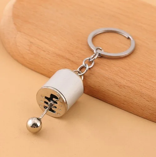 Hot Car Gear Box Keychain 6 Speed Manual Car-styling keyring Gear Knob Shift Gearbox Stick Gift Souvenir Metal key chain