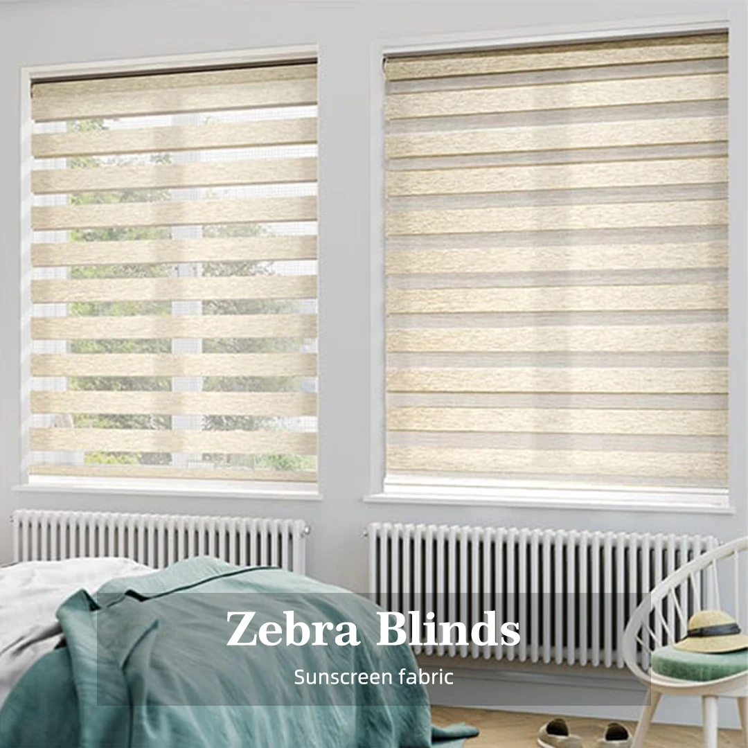 Window Blinds and Balcony Blinds for Window Good Quality Curtain Fabric French Window All-season Customized Wide Zebra Blinds