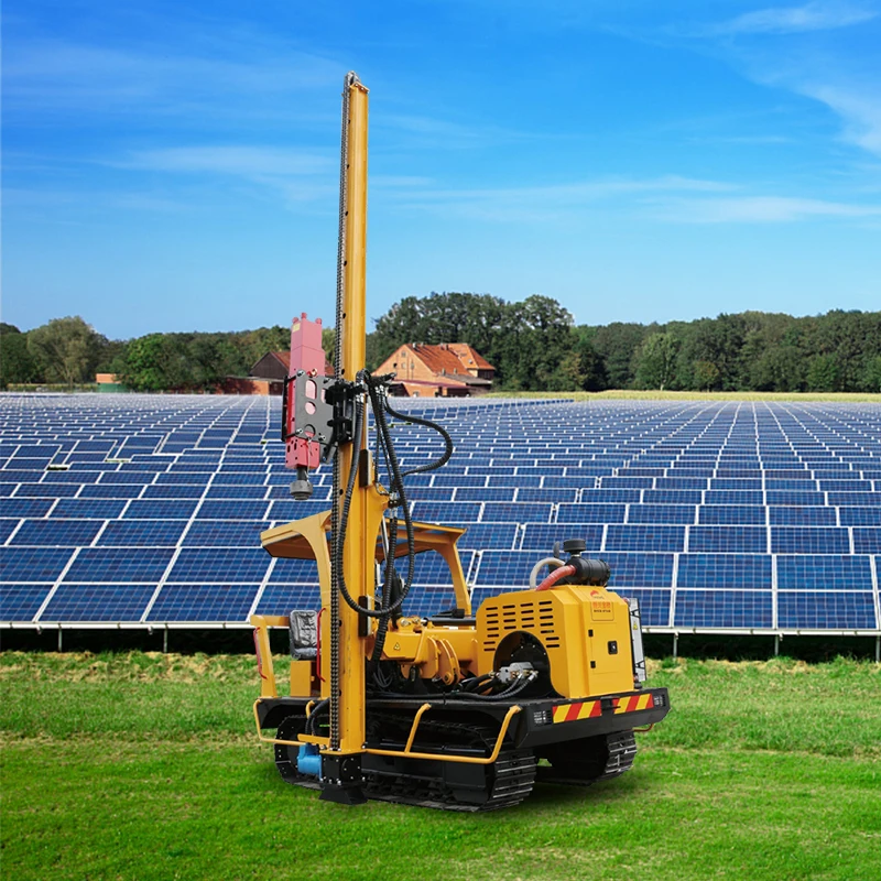 Factory Latest pile driver solar pile driver head by pneumatic portable screw pile driver