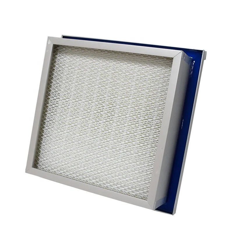 Customized Mini-pleat Gel Seal H14 ULPA Filter New HEPA Filter Clean Room Terminal Filtration Roll Construction fiberglass