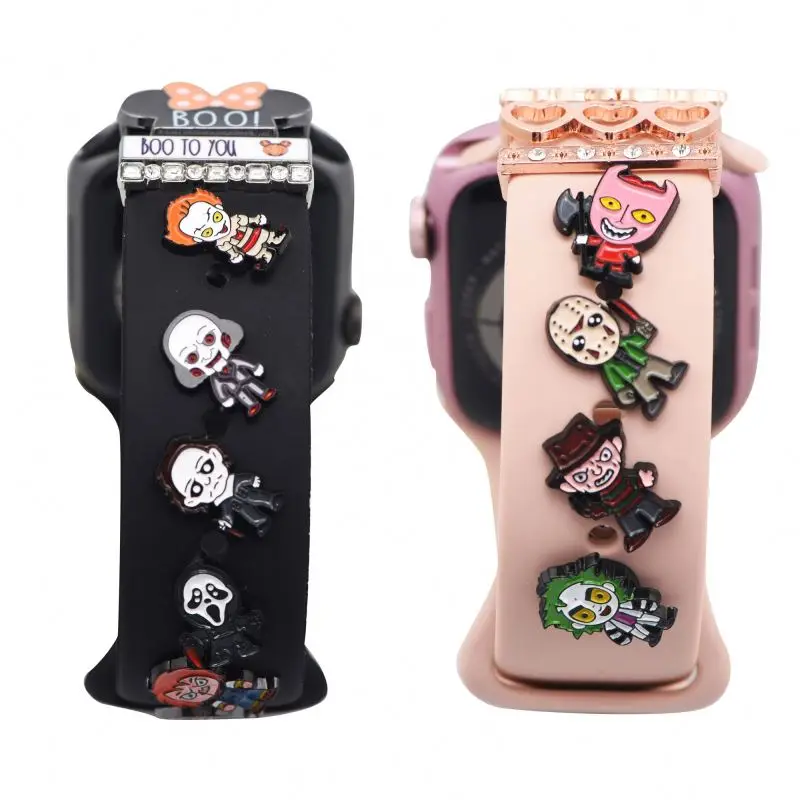 2025 Hot Sale Metal Diamond Ornament Decorative Charms Ring Loops Nails For Watch Silicone Band