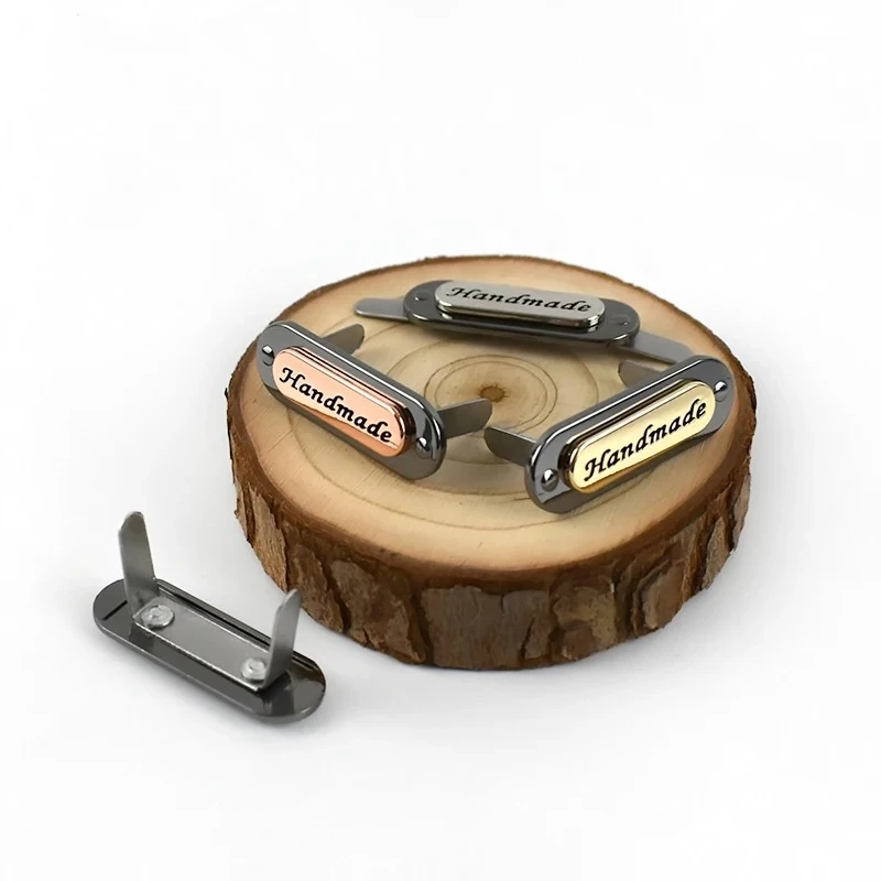 Deepeel BK113 35*12mm Bag Accessories New Decorative Sign Handmade Clothes Jeans Clasp Luggage Metal Bag Labels