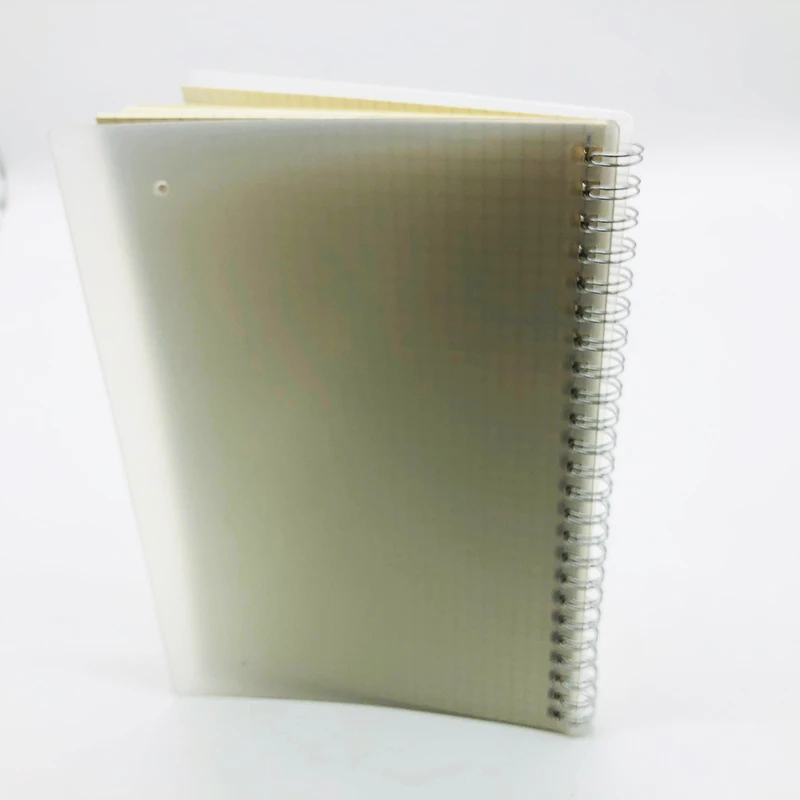 
Custom Frosted PVC Cover Offset Paper Inner Spiral Binding Cheap NoteBook 