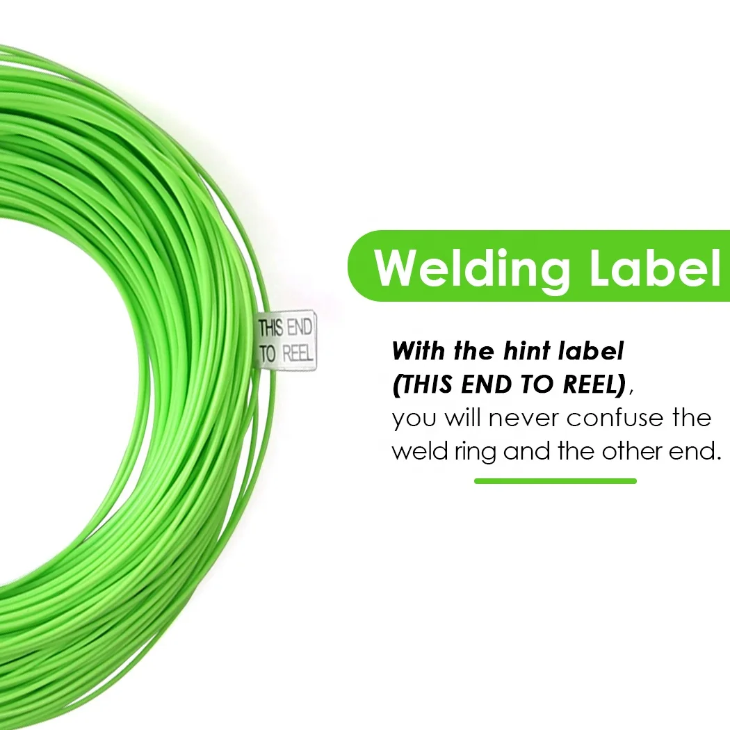 Fly Fishing Floating Line with Welded Loop Weight Forward Fly Lines 100FT  WF 3 4 5 6 7 8 9 WT