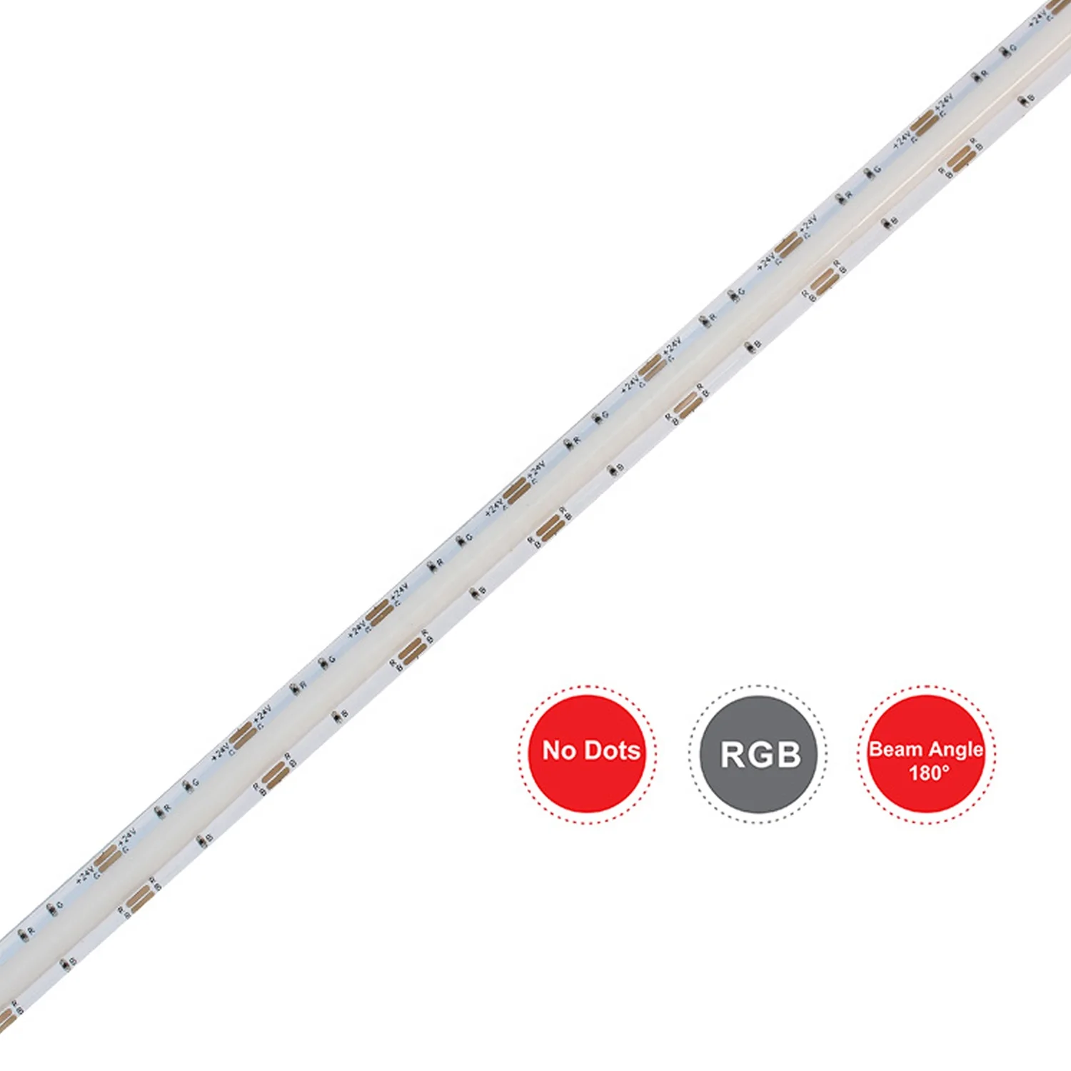 Factory 840leds 12mm Wide Digital Dream Color Light 24V COB2016 RGB No Light Dot Flexible COB Led Strip Lights