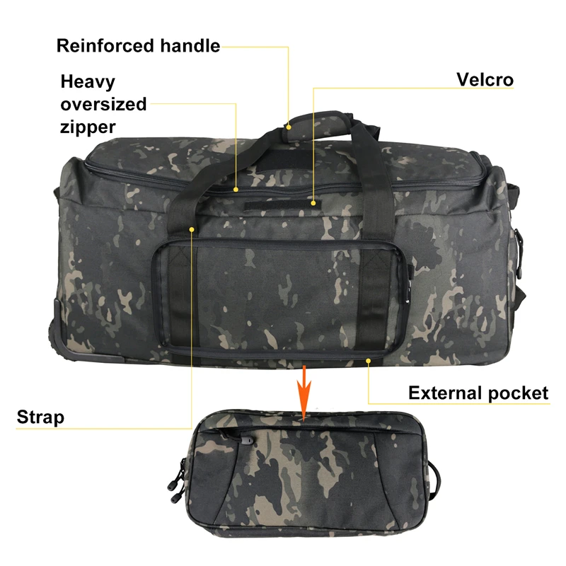  Travel Bags Luggage Large Capacity Wholesale Customized Good Quality Durable Trolly Tactical