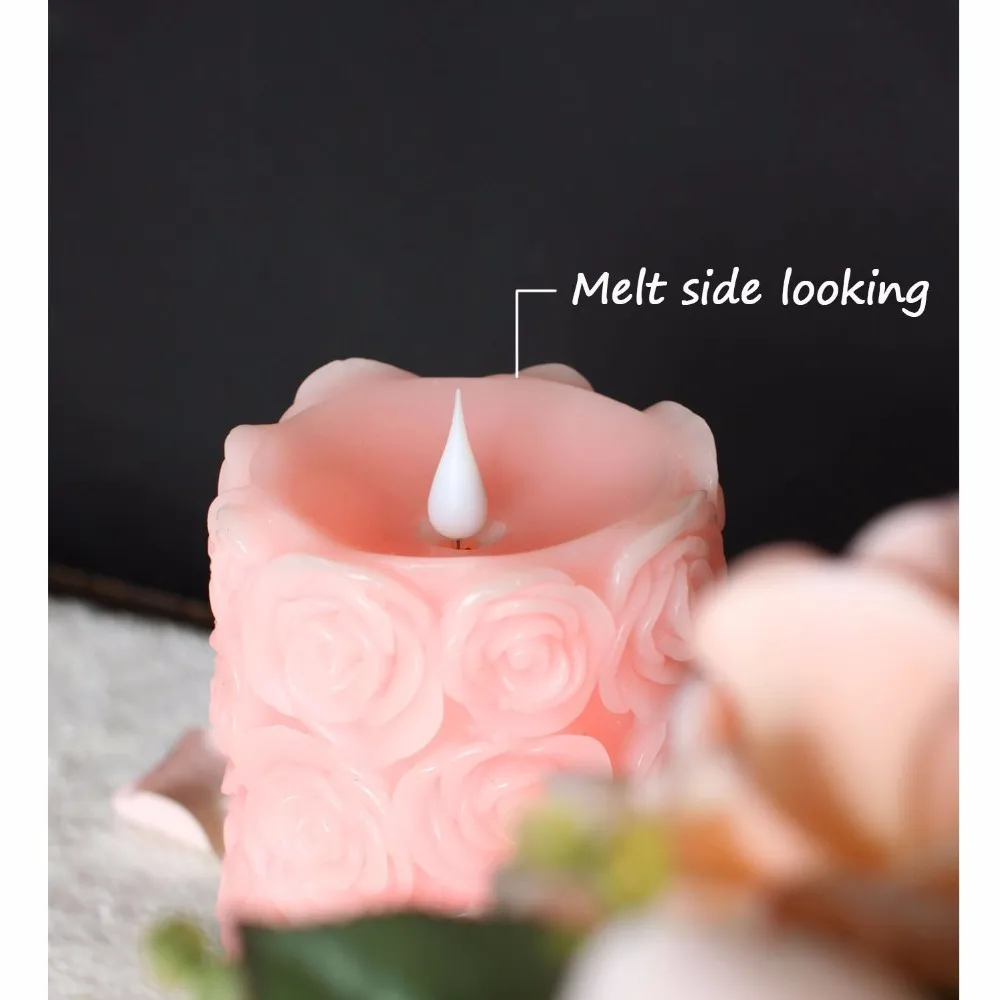 Wholesale home decoration flameless moving wick led candle