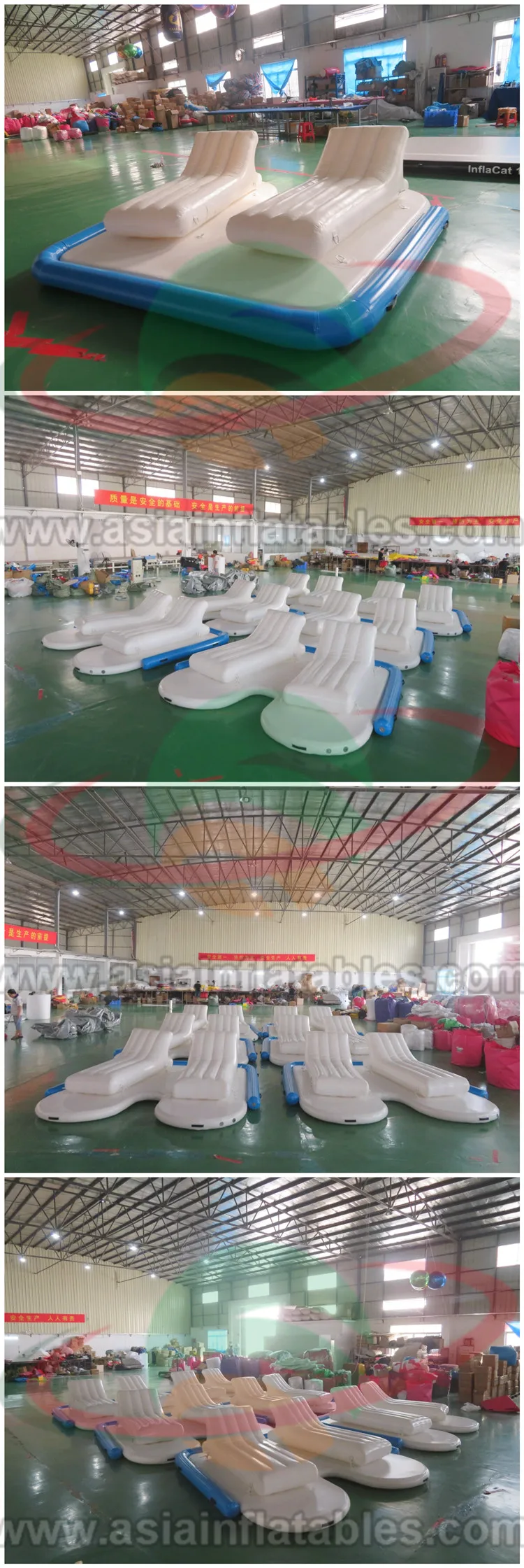 Inflatable Air Mat, Inflatable Floating Island Pool Float Water Bar Lazy River Lounges