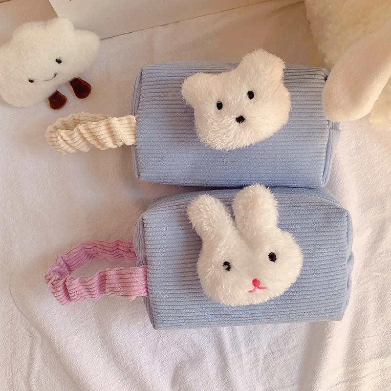 Cute Plush Cartoon Animal Hot Sale Plush Animal Shaped Zipper Pen Case Plush Pencil Case Bear Pen Bag