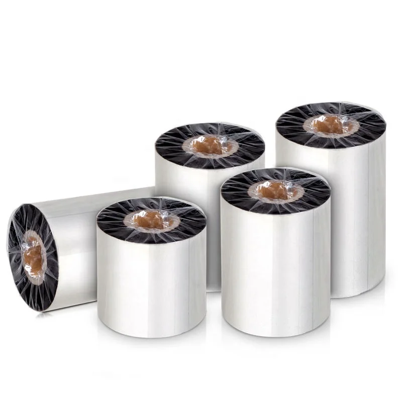 FINERAY Washable Printed Resin Barcode Ttr Ribbon 30mm* 300m Thermal Transfer Ribbon For Satin Label