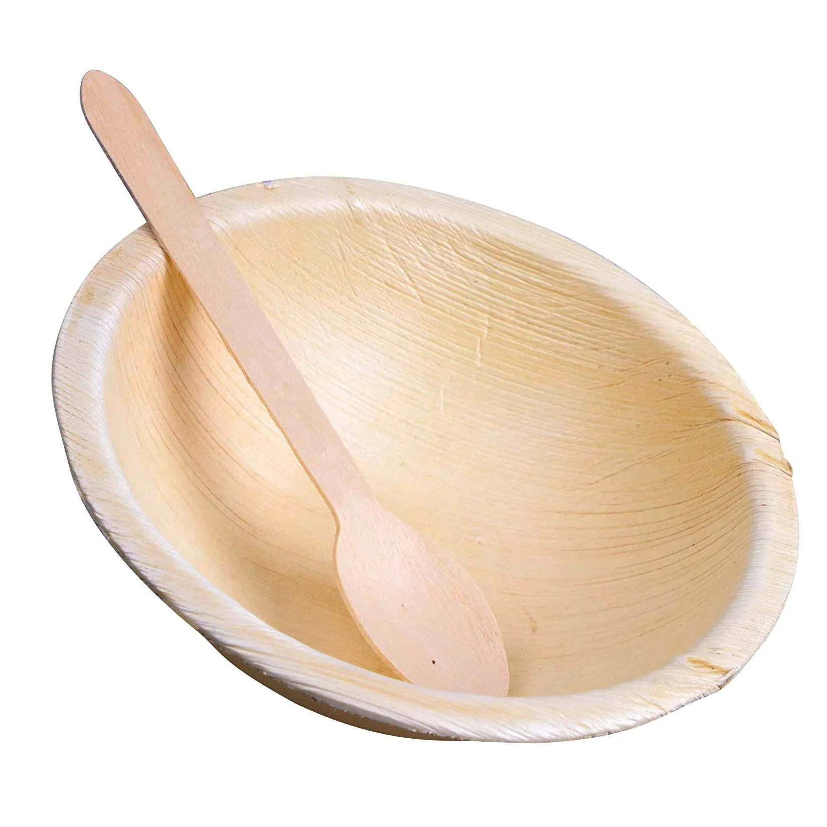 organic disposable Biodegradable areca leaf Plates and Palm Leaf Areca Plates bowls and spoon