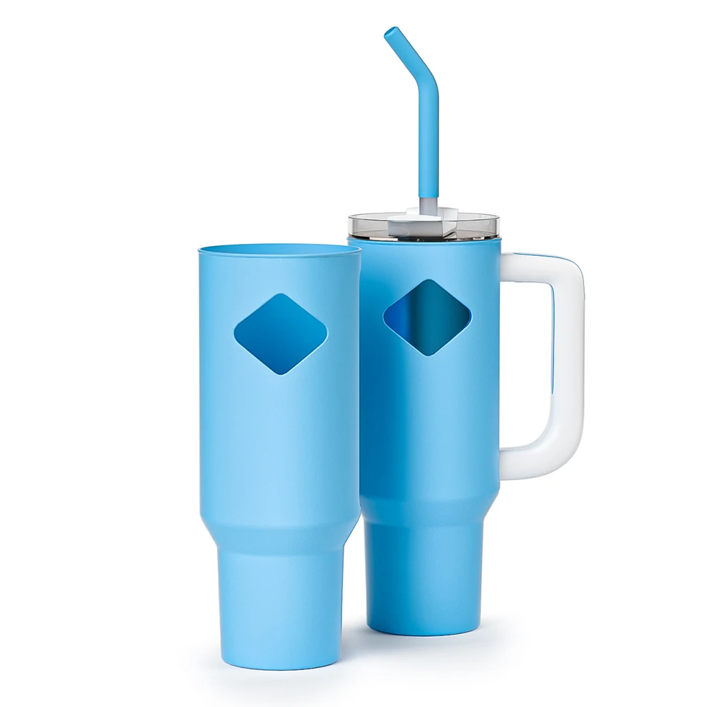 Anti-Skid Cup Water Bottle Bottom Protector Sleeve Cover Flexible Protective Silicone Bumper Boot for 40oz Tumbler Accessories