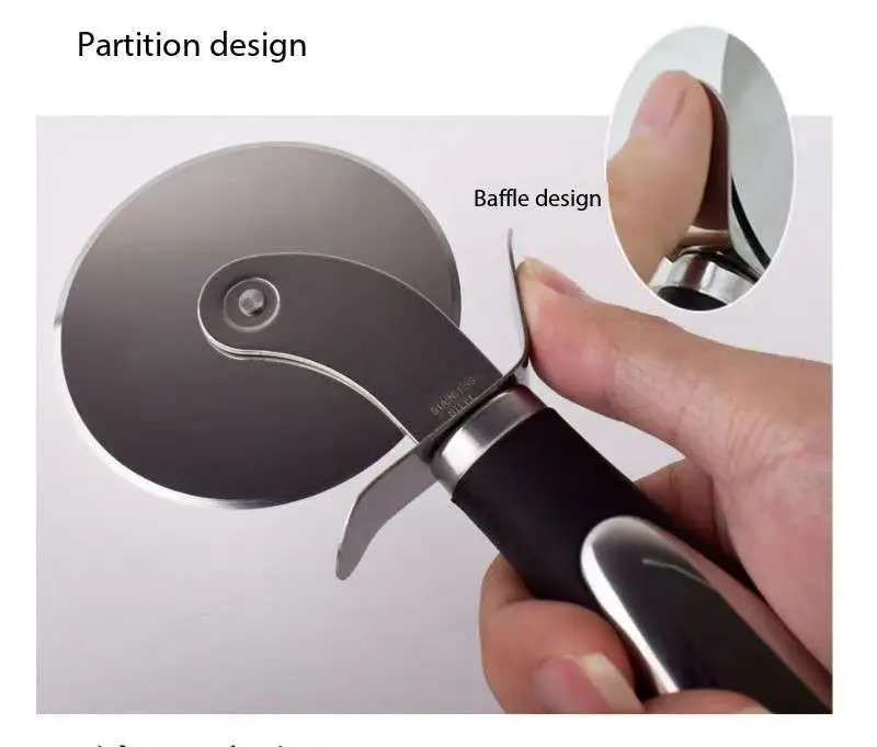 PP Handle Stainless Steel Pizza Roller Knife Slicer Wheel Pizza Cutter and Cheese Shovel Set