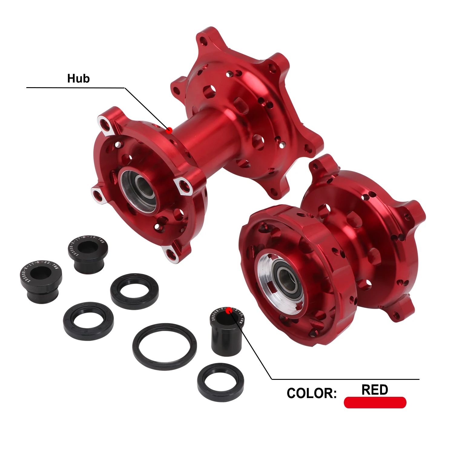 JFG CNC Modification Motorcycle Accessories Motocross Wheel Hub Set for Honda Xr250