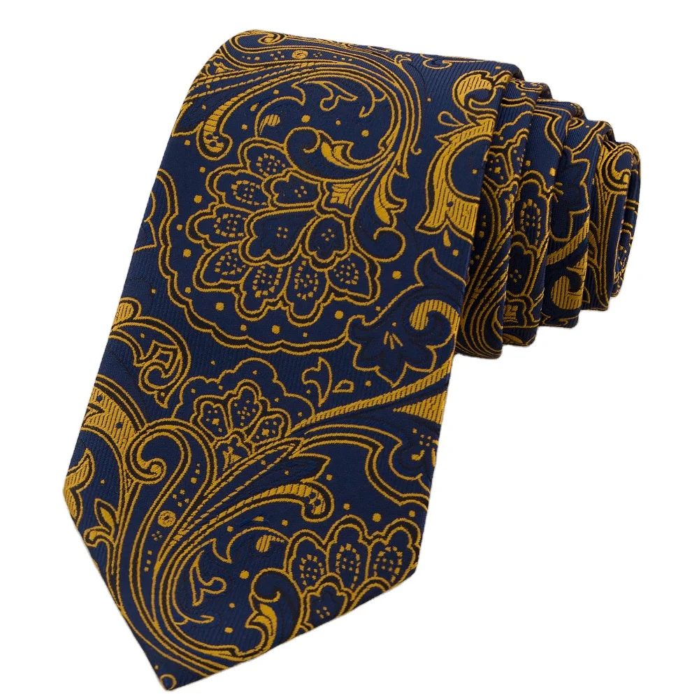 Zecheng China Factory Corbatas Tuxedo Suit Paisley Floral Silk Ties for Men
