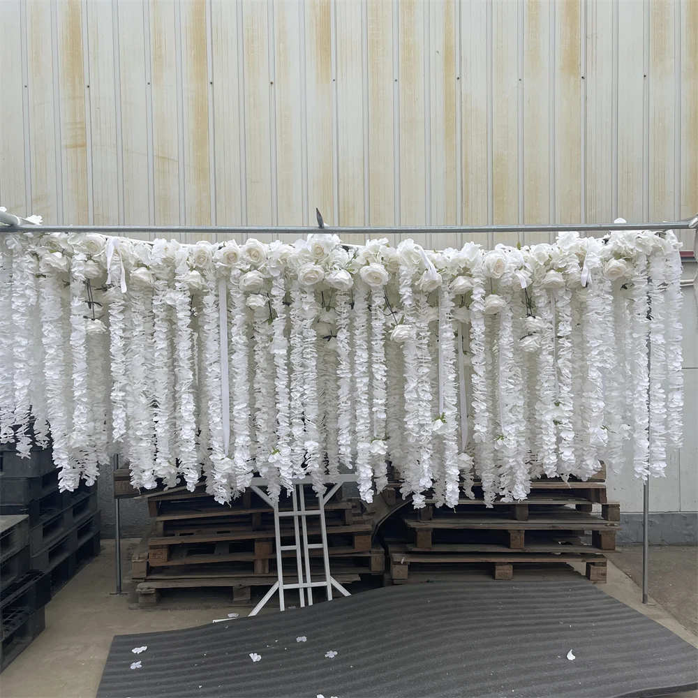 IFG Wedding 8*4ft Area Size Hanging Ceiling Flower Arrangement Wisteria Floral Decor Installation