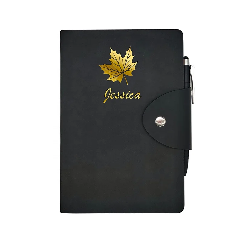 
Holi 2020 cute foil stamping mickey mouse pattern black leather monthly planner agenda 