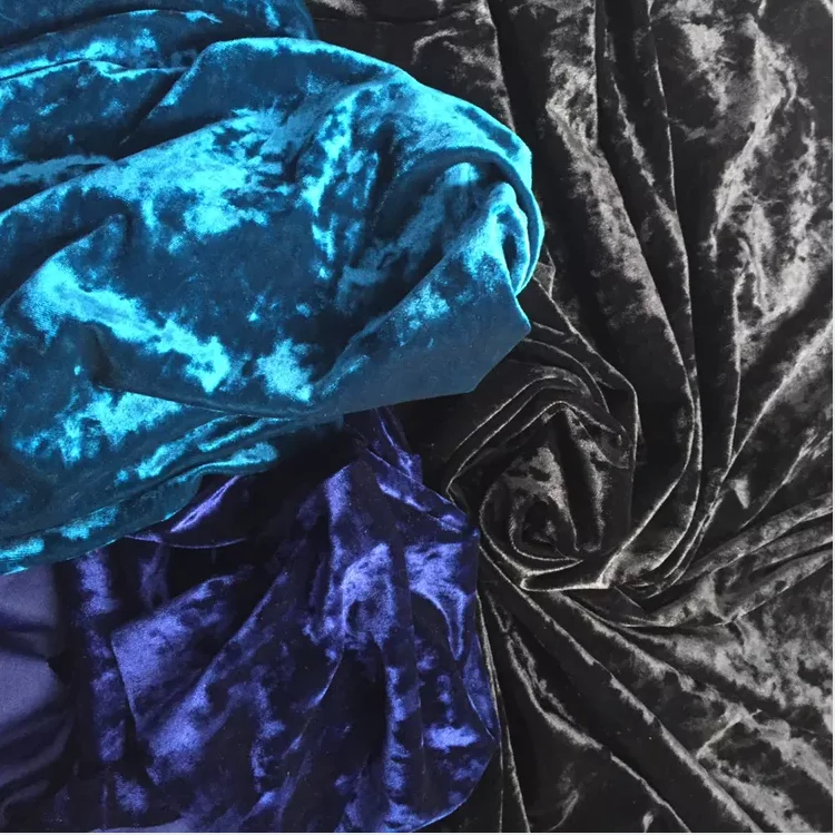 wholesale 21%silk 79% velvet luxury multicolor Soft Velvet Fabric For  for clothes