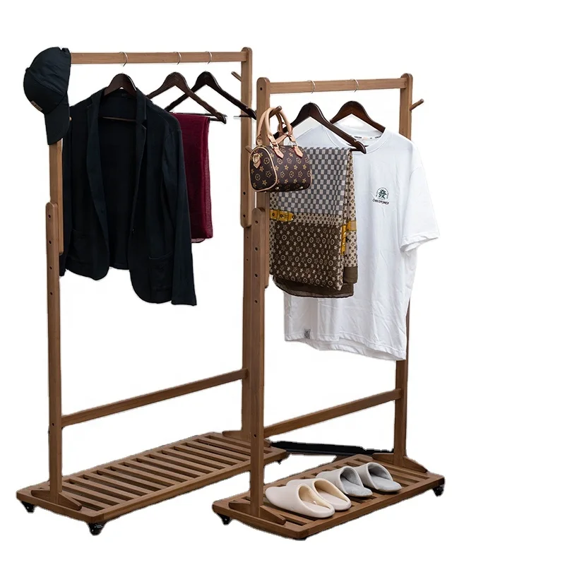 AiLiKEA PLANT HOT SALE ODM&EM CUSTOMIZED Bamboo multifunction coat racks clothes organizer hanger hooks stand clothes rack