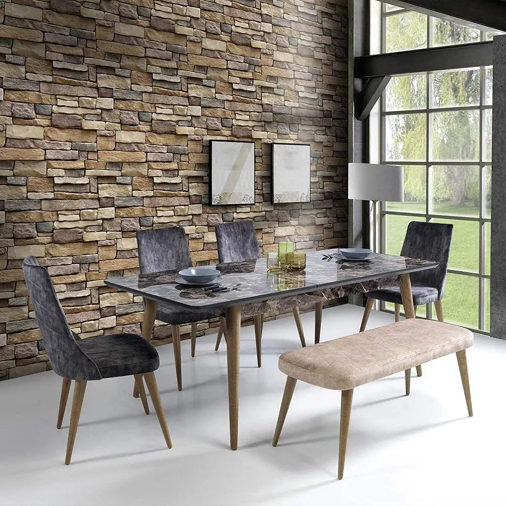 3D Brick PVC wall paper rolls brick self adhesive wallpaper decorative film for house and office decorative