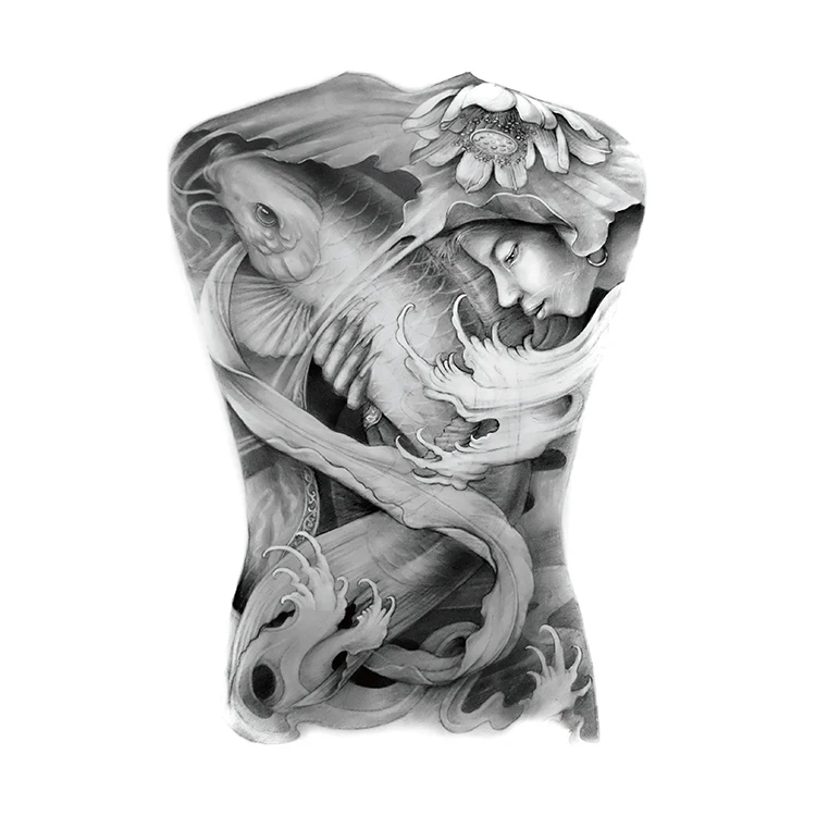 Temporary Tattoo Design Chinese Gmpc Factory Full Back Waterproof Tattoo Stickers