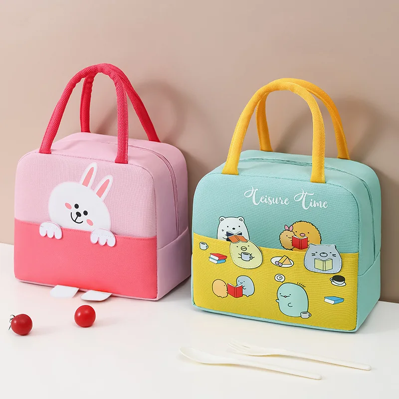 New portable lunch box bag thick aluminum foil thermal insulation lunch bag for student gift storage