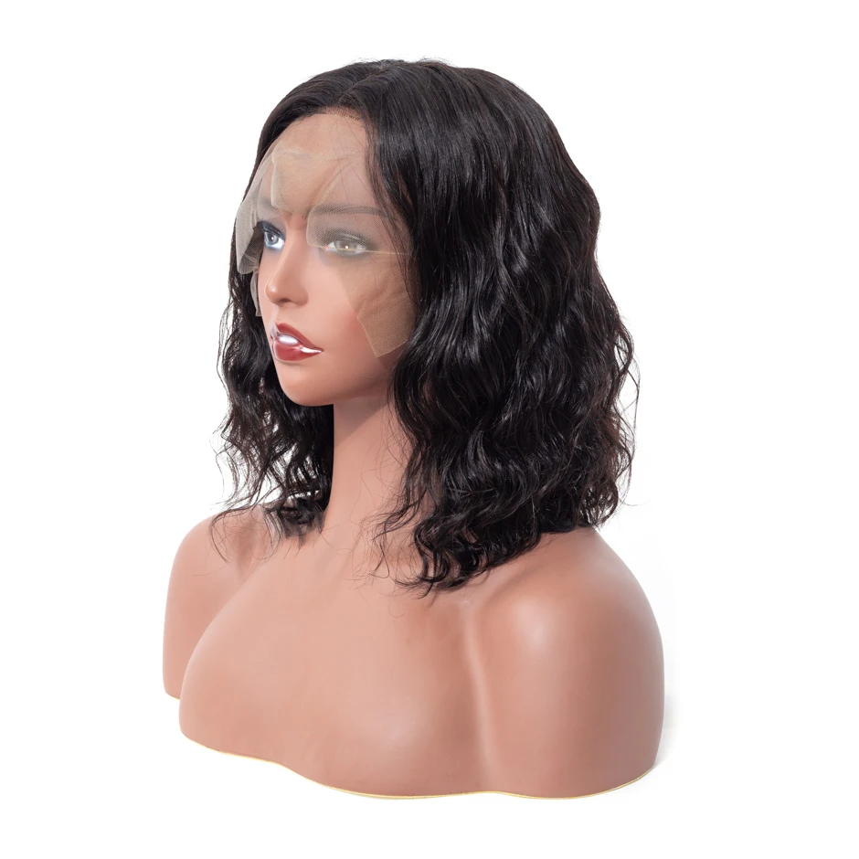 XBL Factory Wholesale Price Hot Selling 100% Vigrin Raw Brazilian Human Hair Straight Body Wave Wig 360 Lace Front Wig