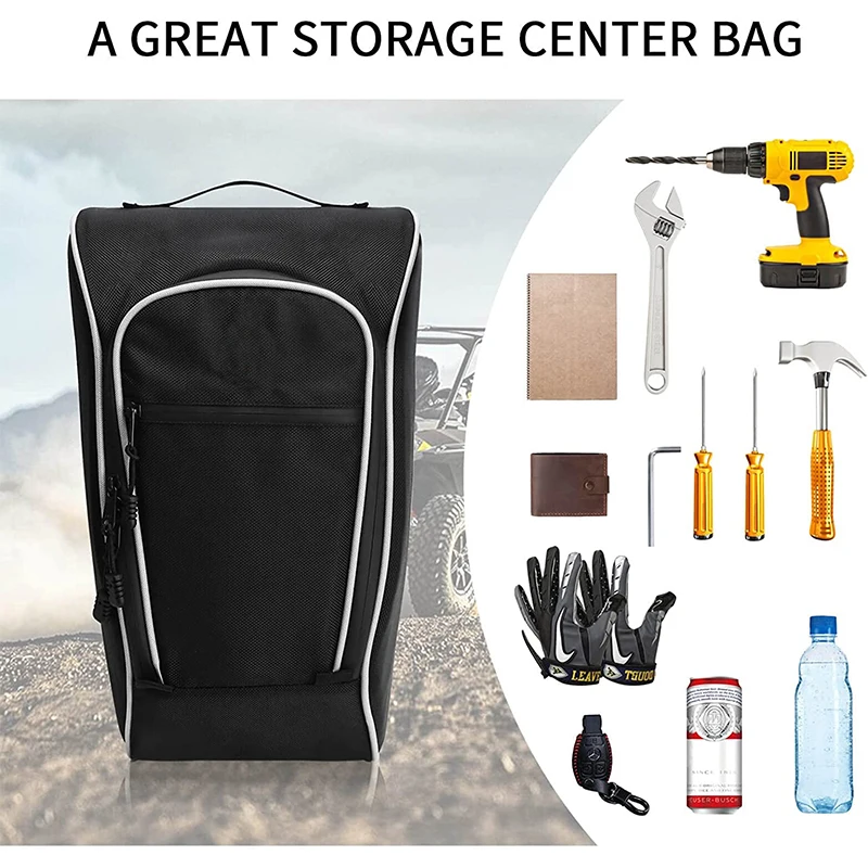 Cab Pack Center Console Storage Bag Shoulder Organizer Bag Compatible with For 2020-2021 UTV Polaris RZR PRO XP Center Seat Bag