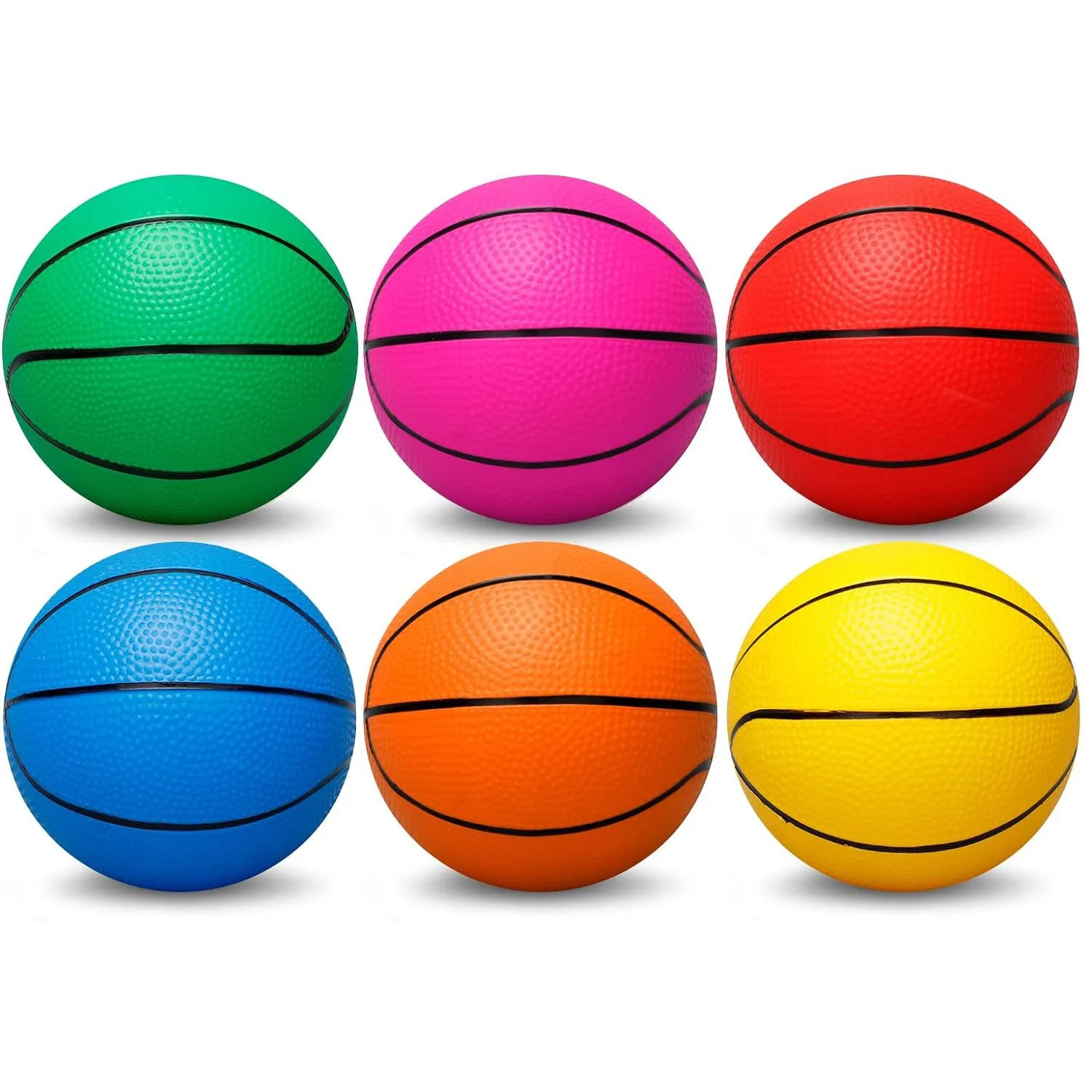 PVC 4 6 9 INCH Mini Colorful Inflatable Basketball Entertainment Play PVC Toy Sports Balls,Colorful Kids Beach Ball Toy