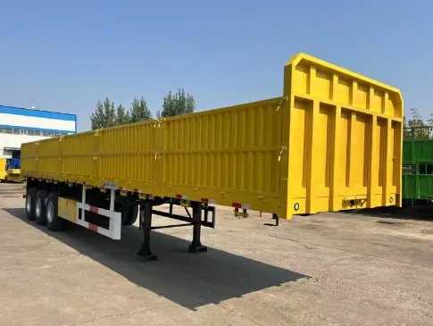 3 Axles Bulk and Container Transportation Steel Sidewall  Semi-Trailer Side Wall Semi Truck Trailer