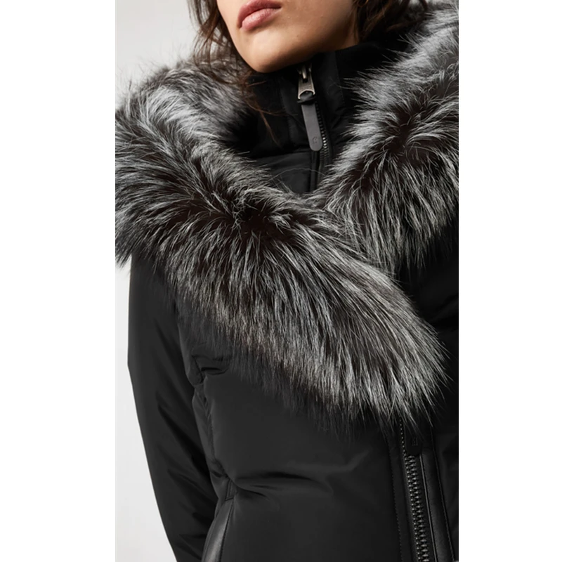 Hot New Arrivals Custom Printed Long Winter Parka Padded Jackets Women Bubble Overcoats Nylon Waterproof Hooded Plus Size Fur