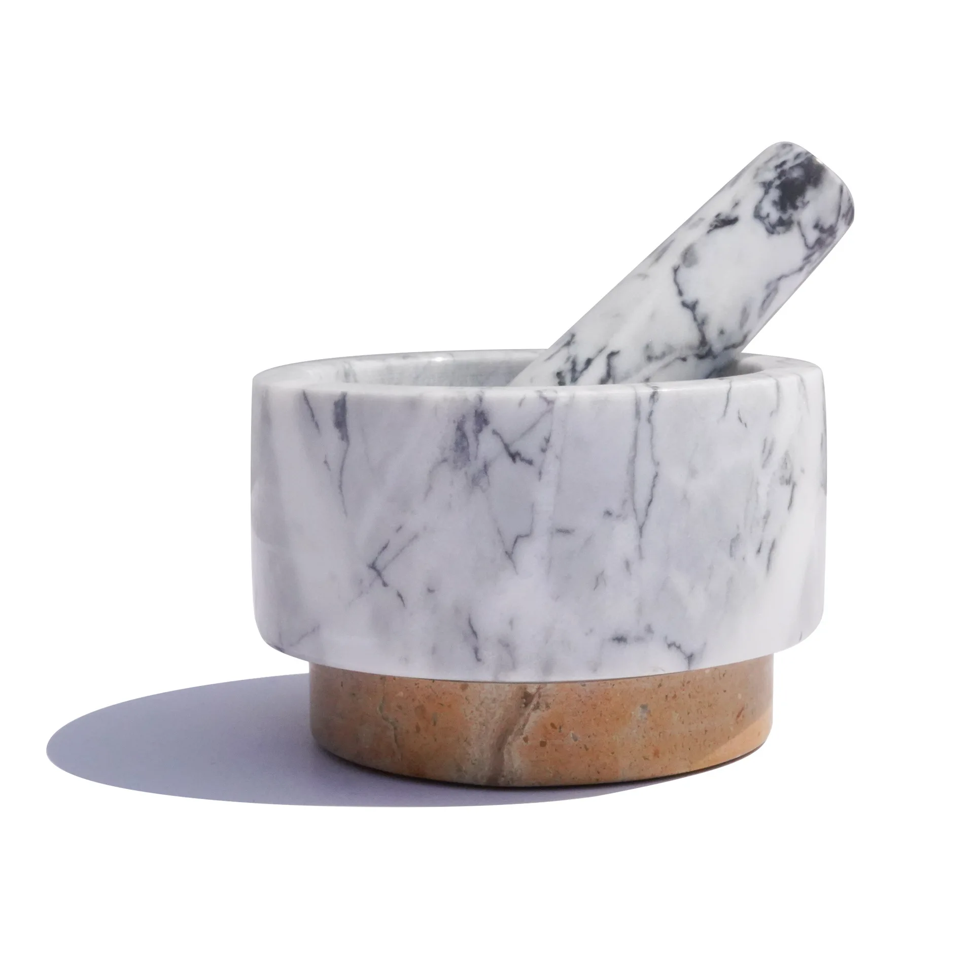 Himalayan Salt Kitchen Marble Mortar and Pestle for Grinding Herb & Spice Tools Spice & Nut Grinders Dishes