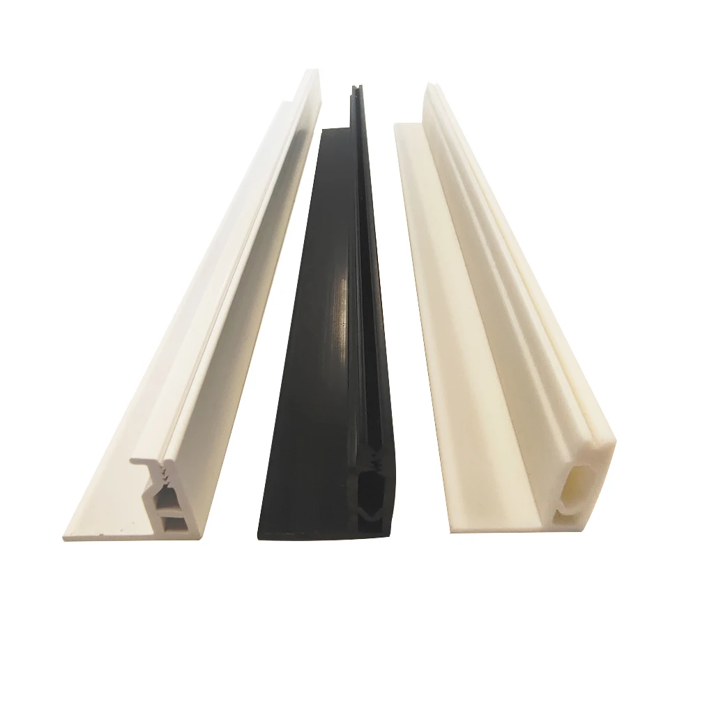 Middle bevel edge acoustic stretch ceiling ABS/PVC plastic extrusion fabric wall track perimeter piece pvc ceiling panel