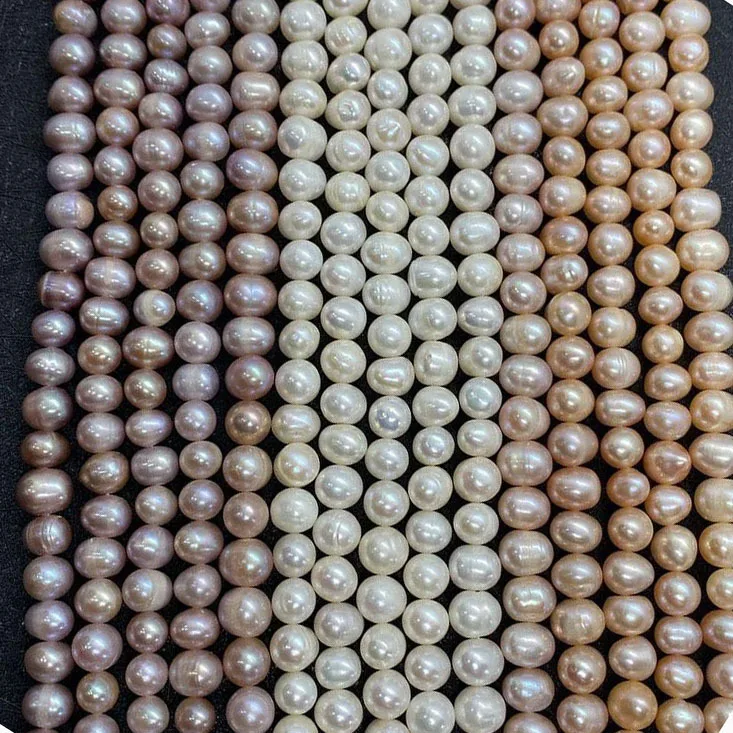 3-12mm Good Quality Natural Freshwater Pearl White pink Purple Freshwater Cultured Pearl for Jewelry Making