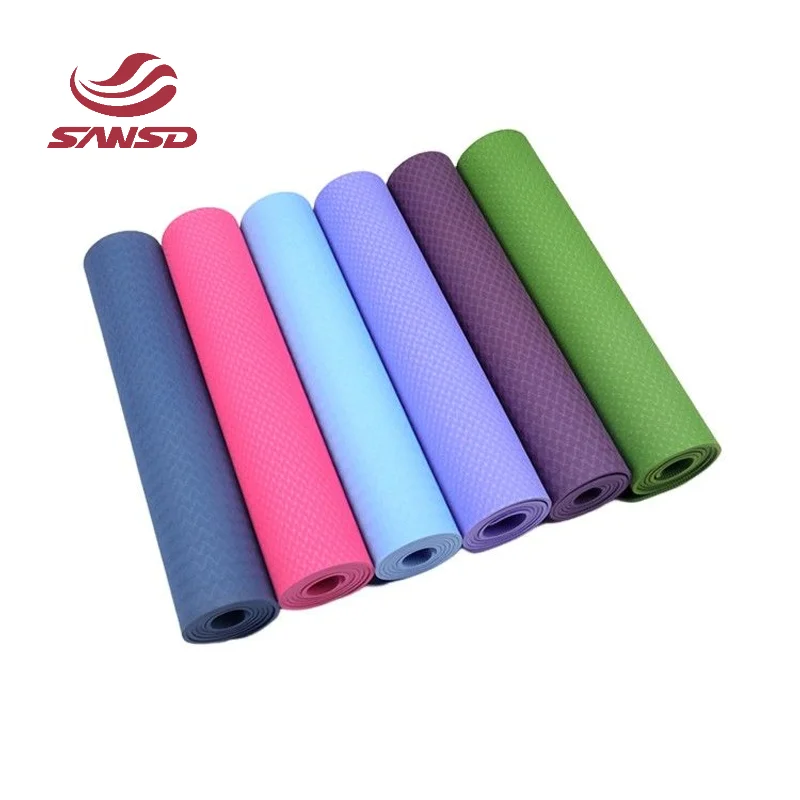 Sansd Oversize 183*61Cm Large Double Pink Color Recycle Low Carbon Fitness Custom Eco Friendly Tpe Thick Yoga Mat