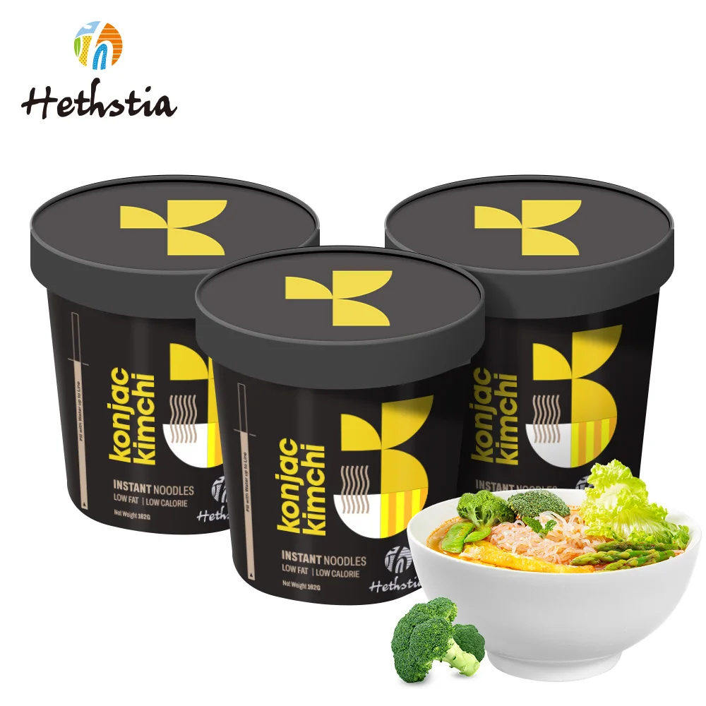 Instant Vegetarian Gluten Free Kimchi Quick Cooking Shirataki Konjac Noodles Cups