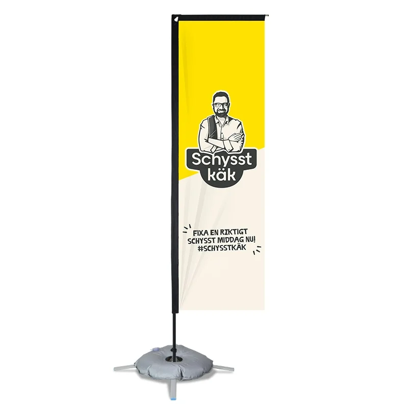 Outdoor Advertising Banner Stands Custom Logo Printing Polyester Pole Teardrop Bow Flex Flying Beach Feather Flag