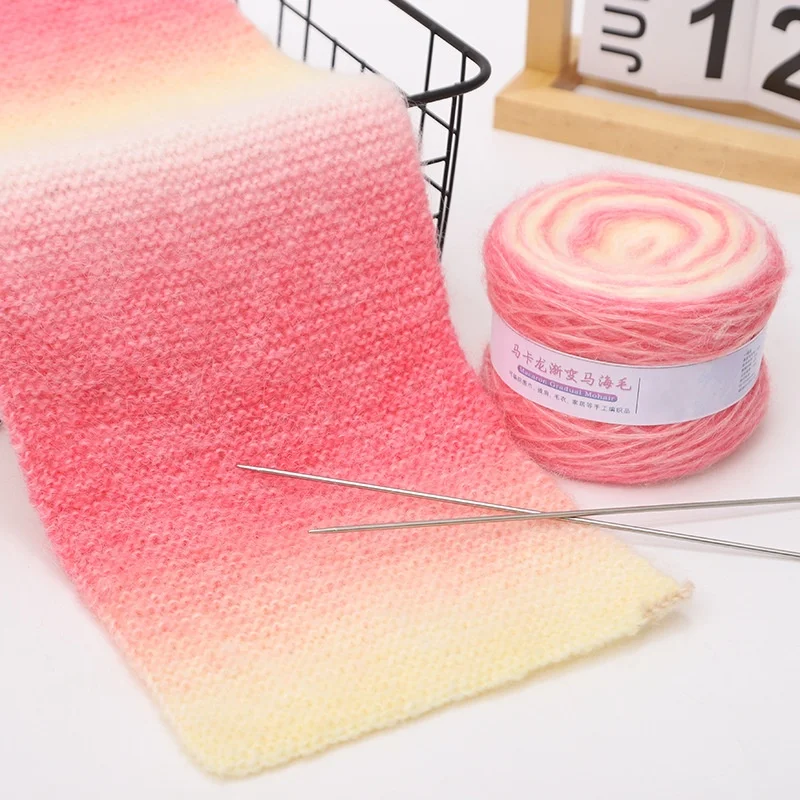 3ply 50 г градиентная шерстяная пряжа из альпаки мохеровая