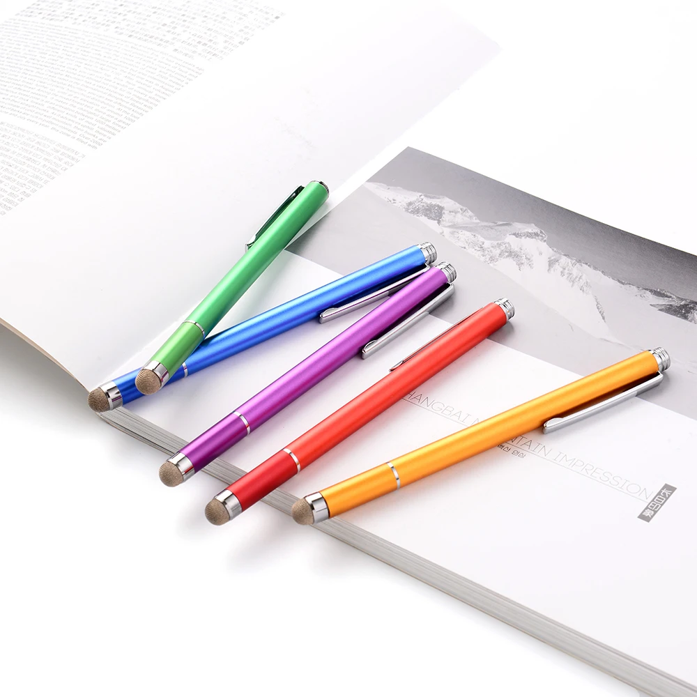 2 в 1 ткань перо сенсорная ручка и диск стилус для планшета и ipad