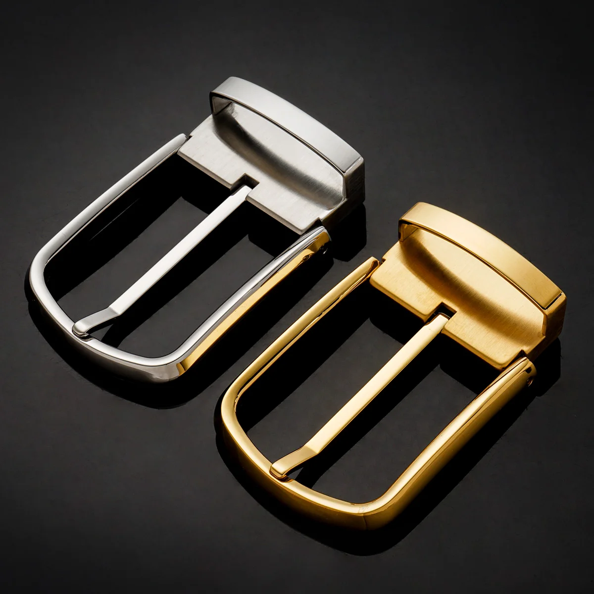 Gold Silver 1 1/2 Belt Making Adjustable Buckle Replacement 38mm Custom Name Belt Buckle Head Metal Stainless Steel for Men