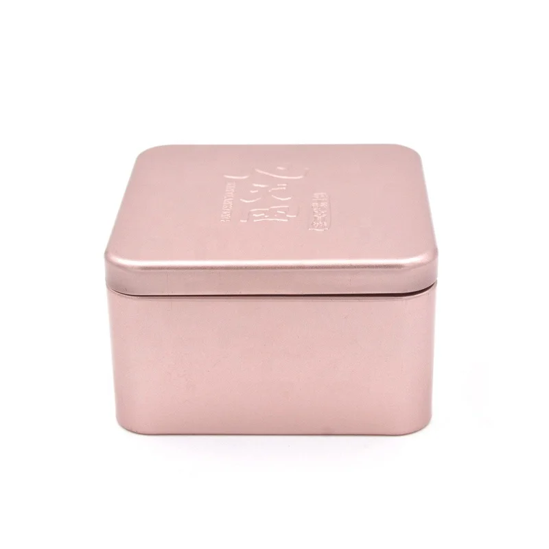 Новый рекламный оригинальный квадратный Подарочный металлический контейнер для чая с вставной крышкой