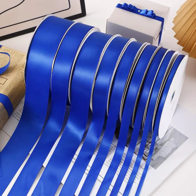 OEM 100 Yard Double Face Plain  9mm 15 mm  25mm 38mm 50mm 100% Polyester Silk Satin Ribbons Cake Florist Bouquet ribbon