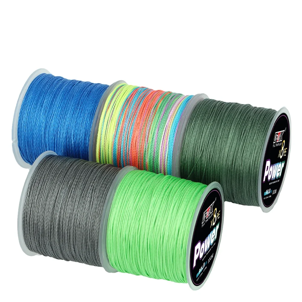 FTK New Arrival Ready ship Customized High Quality 120M 8 Strands PE Fishing Wire 8X Braided Fishing Line Fishing