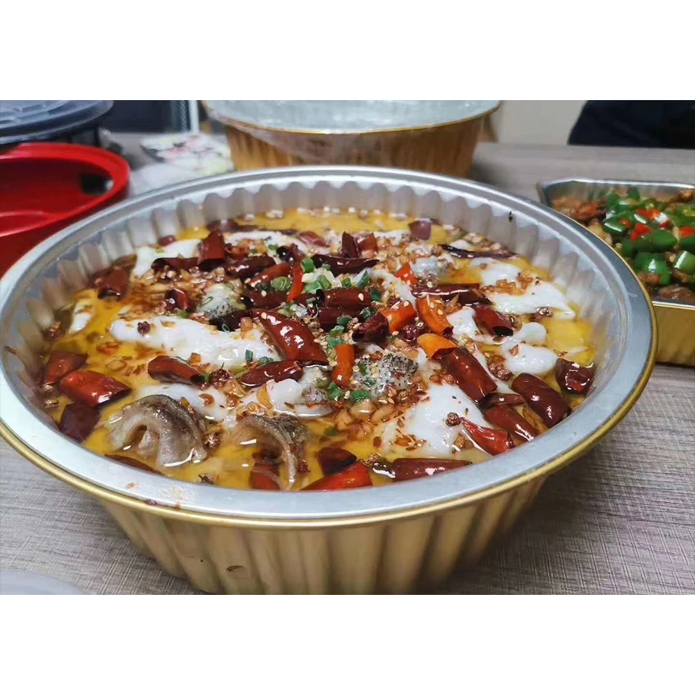 Best Selling Portable Takeaway Box Large Microwavable Aluminum Foil Container For Restaurant