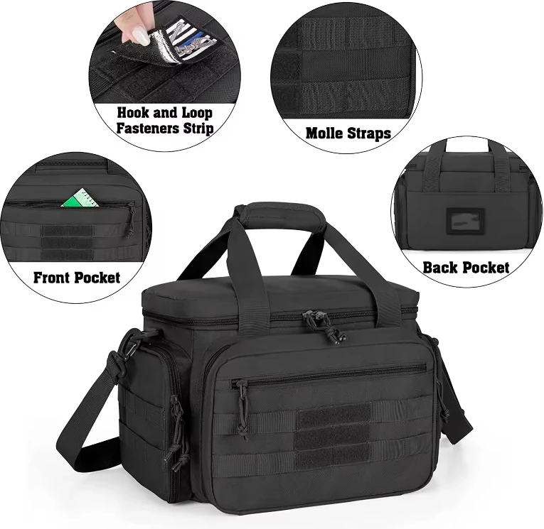 Customization Tactical Range Bag for Range Bag with and Extra Pockets tactical shoulder bag