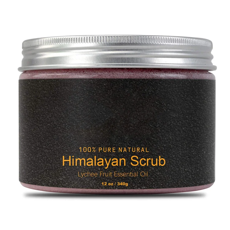 
Newest Natural Organic Private Label Skin Pink Fruits face Body Himalayan Salt Scrub 